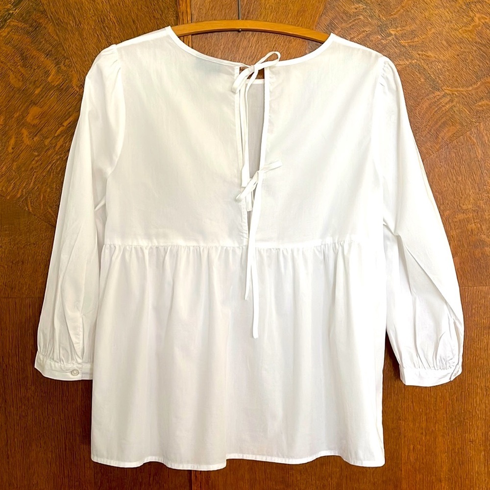 Who What Wear tie back peplum top cotton LIKE NEW